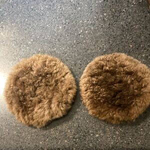 Shaved real beaver fur earmuff covers! No frame work/headband